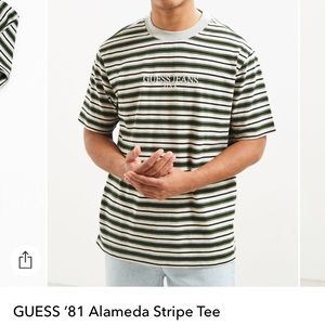guess striped shirt urban outfitters